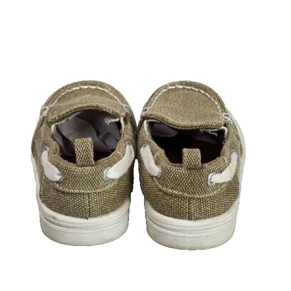 Carter's Tan‎ Canvas Slip On Boat Shoes Toddler Kids Size 6